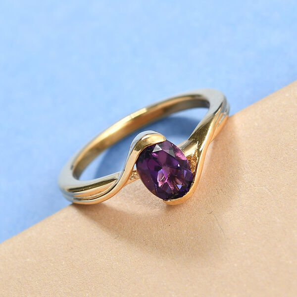 Marokkanischer Amethyst Ring 925 Silber vergoldet  ca. 0,69 ct image number 2
