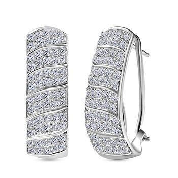 LUXURIANT SGL zertifizierte SI-GH Labor Diamant Ohrringe, 925 Silber rhodiniert - 2 ct.