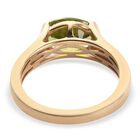 Peridot Solitär Ring 925 Silber 585 Vergoldet image number 5