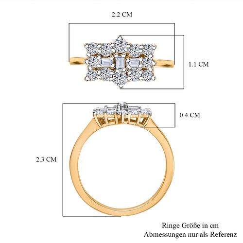 LUXURIANT DIAMOND - Lab Grown Diamant VS-EF SGL zertifiziert Ring 375 Gold (Größe 18.00) ca. 1.03 ct image number 6
