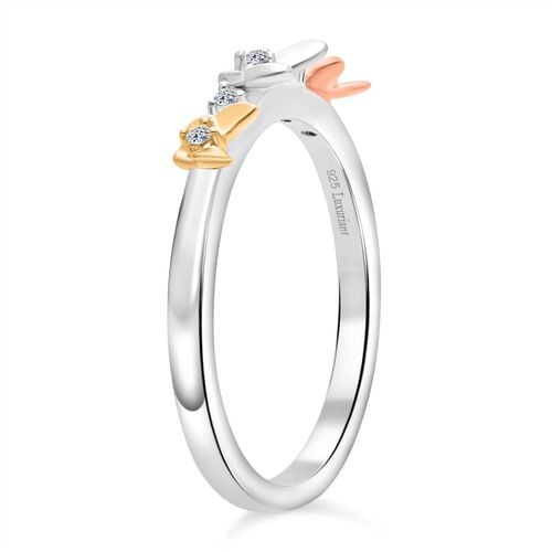 Lab Grown Diamant SI Ring 925 Silber (Größe 20.00) ca. 0,05 ct image number 3