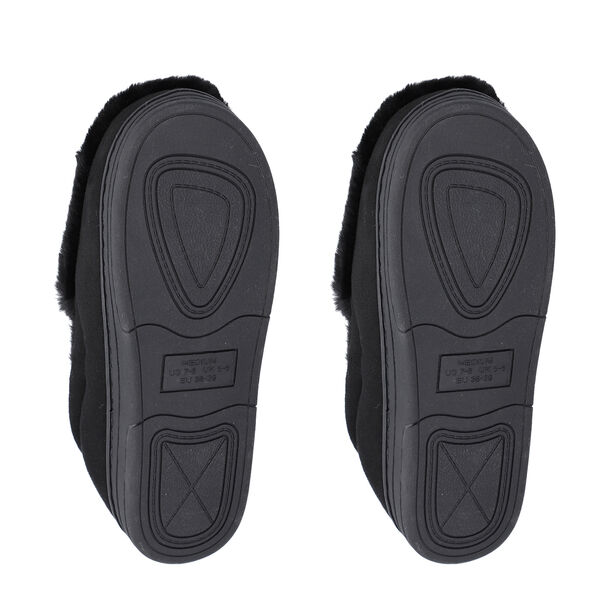 Kuschelige, warme Kunstfell Hausschuhe mit gepolsterter Sohle, Größe 36-37, Schwarz image number 4