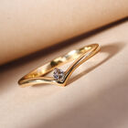 Champagner Diamant Ring 925 Silber 585 Vergoldet image number 1