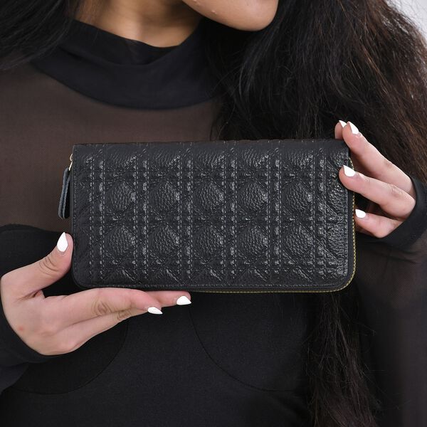 Echtleder Geldb&ouml;rse, Schwarz image number 3