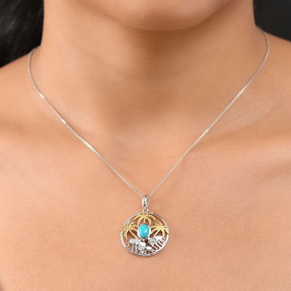 D&rsquo;joy Sleeping Beauty T&uuml;rkis Anh&auml;nger 925 Silber rhodiniert ca. 0.71 ct image number 3