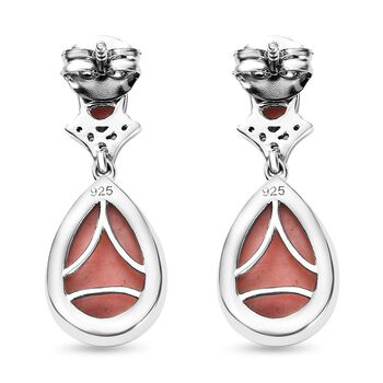 AA Oregon Sunrise Pfirsich Opal und Zirkon Ohrringe - 5,19 ct.