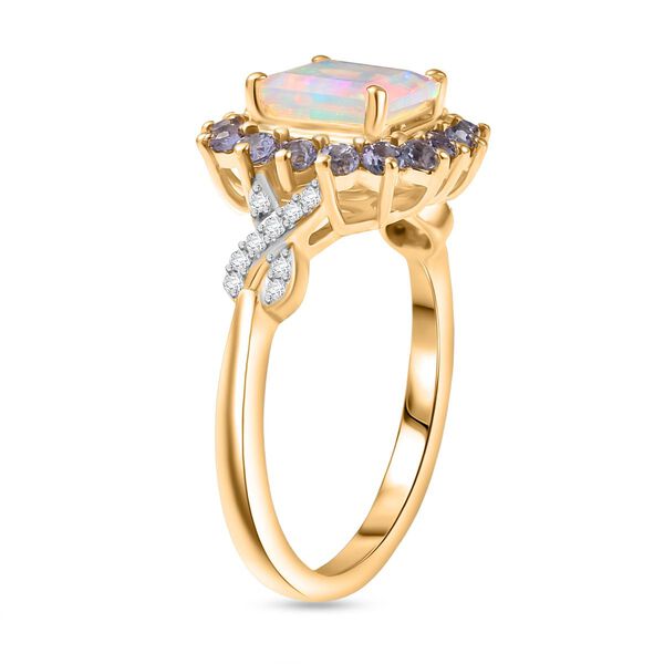 D'Joy Natürlicher, äthiopischer Welo Opal, Tansanit und Moissanit Ring - 1,63 ct. image number 4