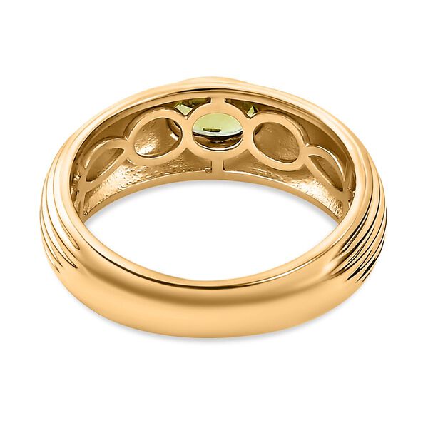 AA Calabar-Turmalin Ring, 925 Silber Gelbgold Vermeil (Größe 21.00) ca. 0.45 ct image number 6