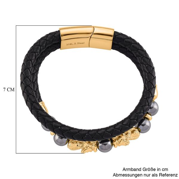 Terahertz Armband ca. 18 cm 316L Edelstahl, gelb vergoldet ca. 30.00 ct image number 7