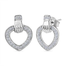 Lab Grown Diamant SI Ohrringe 925 Silber rhodiniert ca. 0.50 ct