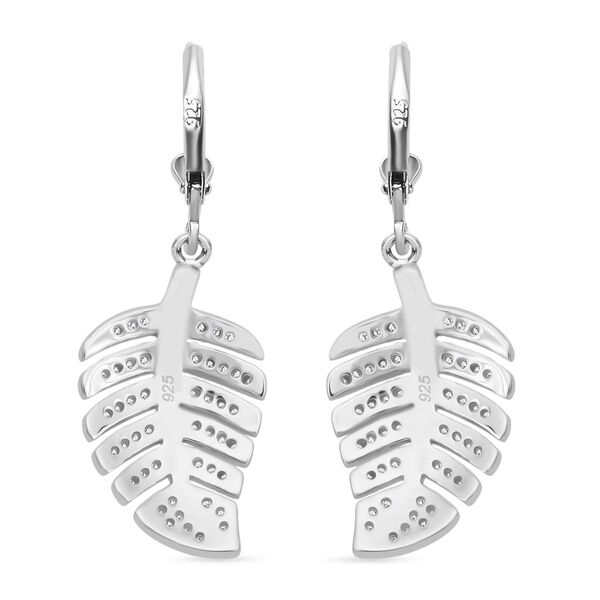 LUSTRO STELLA - Wei&szlig;er Zirkonia Ohrringe 925 Silber rhodiniert image number 3