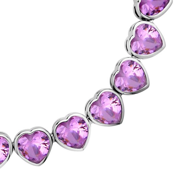 Rosa Zirkonia-Armband, 19 cm - 10 ct. image number 2