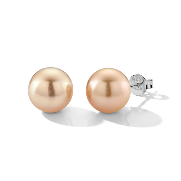 AAAA Goldene S&uuml;dsee Perle (11-12 mm) Ohrringe 750 Gold