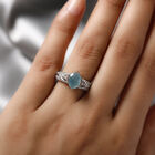 Grandidierit und Zirkon Ring 925 Silber platiniert  ca. 2,75 ct image number 2