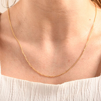 925 Silber vergoldet Kette ca. 60 cm ca. 3,29g