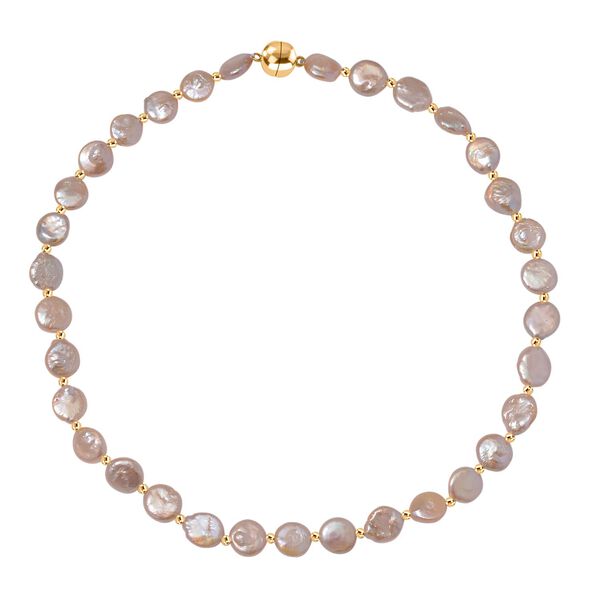 11-12mm pfirsich Süßwasserperlen-Halskette, 50cm - 170 ct. image number 4