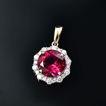 LUXURIANT DIAMOND- zertifiziert und gepr&uuml;ft AAA Labor Bixbit und Labor Diamant Anh&auml;nger in 417 Gold - 5,69 ct.