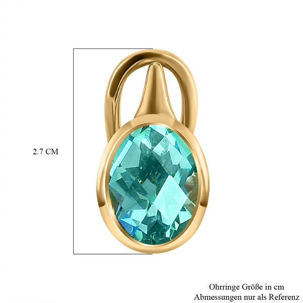 Pfau Triplett Quarz-Ohrringe, 925 Silber vergoldet ca. 4,04 ct image number 6