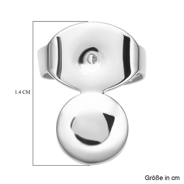 Gr&ouml;&szlig;er Ohrring-Verschluss in rhodiniertem Silber image number 5