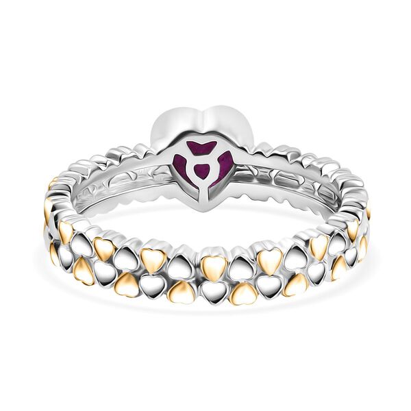 Zweifarbiger afrikanischer Rubin-Ring - 0,49 ct. image number 5