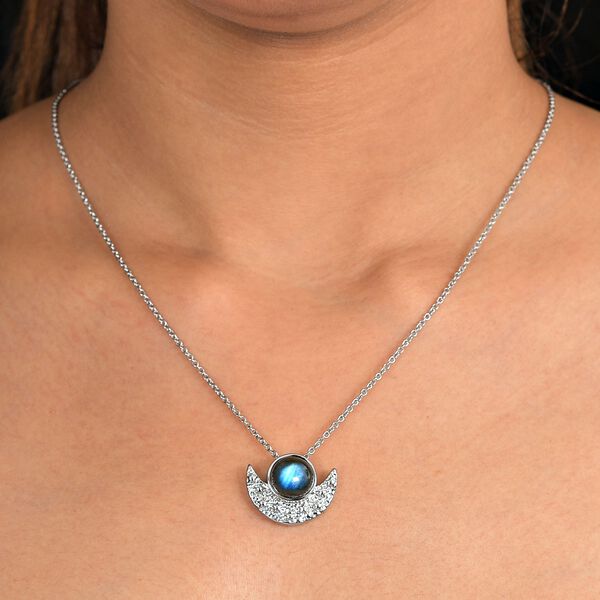 AAA Labradorit Anhänger mit 50cm Kette - 4,65 ct. image number 3