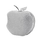 Apple-Clutch mit Kristallverzierung, 15x11,5 cm, Silber image number 1