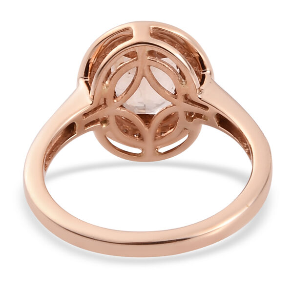 AAA Morganit und Diamant I2-I3 G-H Ring 585 Ros&eacute;gold  ca. 2,11 ct image number 6