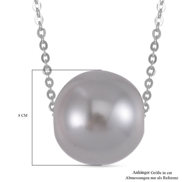 Graue Muschelkernperle 43cm Halskette - 6 ct. image number 5