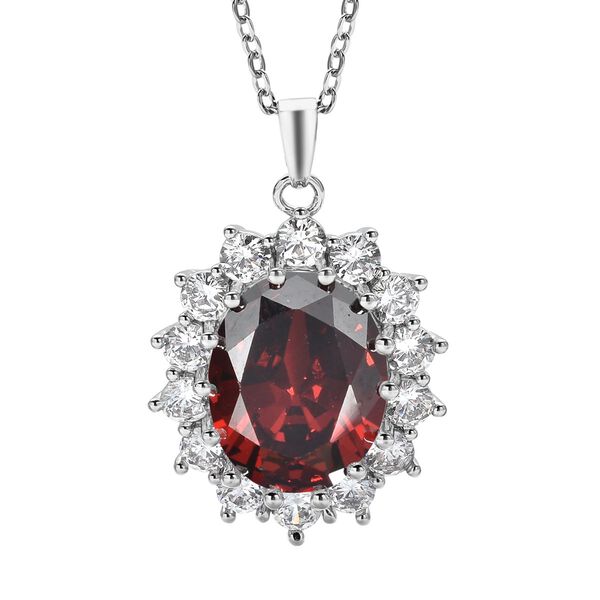 3er-Set- Roter und wei&szlig;er Zirkonia-Ring, Anh&auml;nger und Ohrringe - 27 ct. image number 5