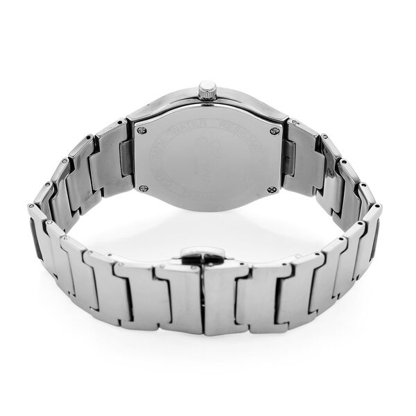 GENOA TIME V2 Uhr mit Japanischem VJ33 Quarzwerk, 36 mm, Zifferblatt mit Kristallen und Datumsanzeige, Armband aus Wolframstahl, 3 ATM wasserdicht image number 6