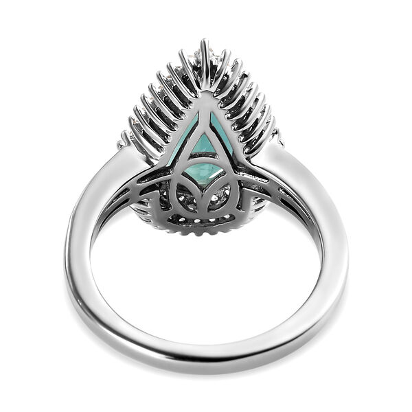 Grandidierit und nat&uuml;rlicher Champagner Zirkon-Ring, 925 Silber platiniert  ca. 2,73 ct image number 5