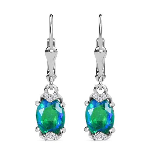 Pfau Triplett Quarz und Zirkon Ohrringe, 925 Silber rhodiniert - 2,86 ct. image number 0