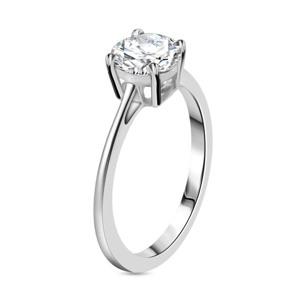Moissanit Ring, 925 Silber platiniert - 0,94 ct. image number 5
