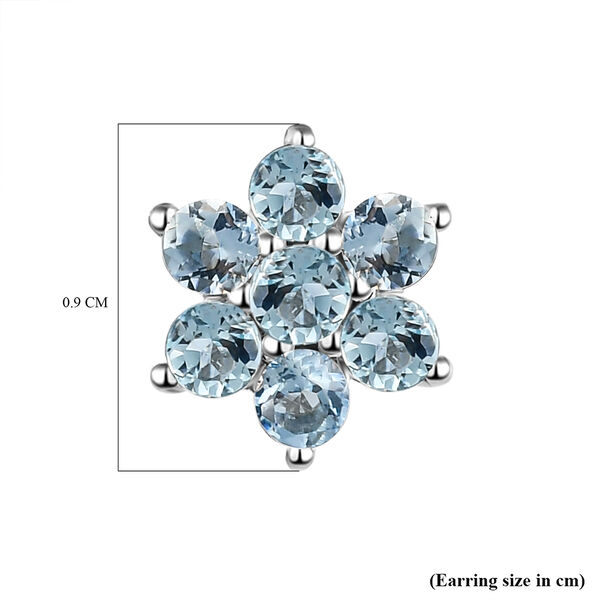 Espirito Santo Aquamarin-Ohrringe, 925 Silber, platiniert ca. 0,94 ct image number 6