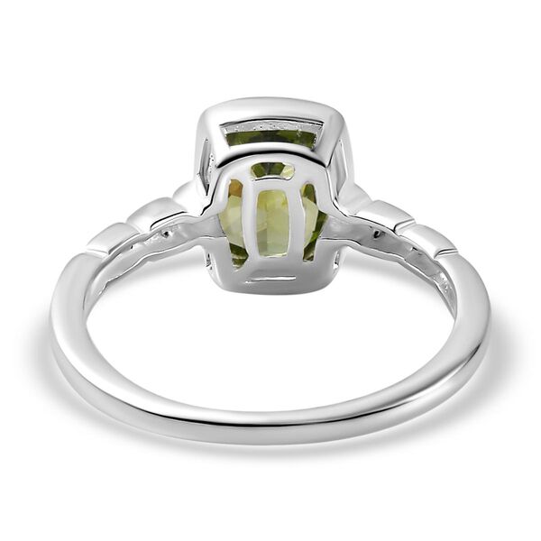 Peridot farbener Zirkonia-Solit&auml;r-Ring in 925 Silber, 2,12 ct image number 6
