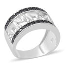 Schwarzer Spinell Ring 925 Silber rhodiniert  ca. 0,80 ct image number 2