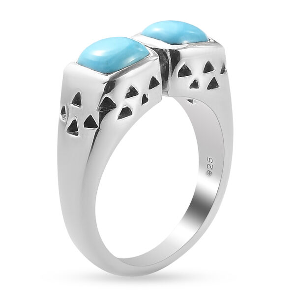 Nat&uuml;rlicher Sleeping Beauty T&uuml;rkis Ring 925 Silber Platin-&Uuml;berzug image number 5