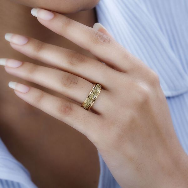 Anti-Stress Spinning Ring mit gelben Diamanten P3, ca. 1,00 ct. image number 9