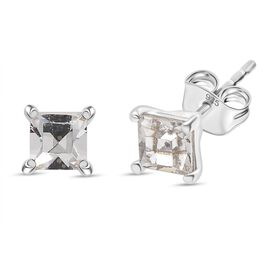 J Francis J Francis gefertigt mit SWAROVSKI Weißer Swarovski Kristall Ohrringe 925 Silber Standard