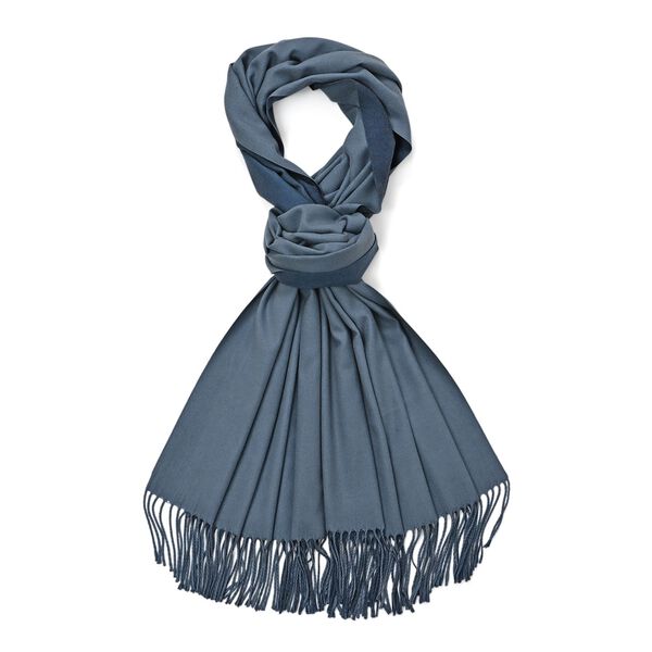 Eleganter Ombre-Schal mit Fransen, 68x180 cm, Nachtblau image number 2