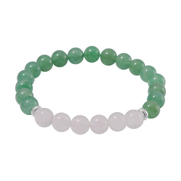 3er-Set- Grüne Aventurin und weiße Kristall Quarz-Armbänder - 231 ct. image number 7