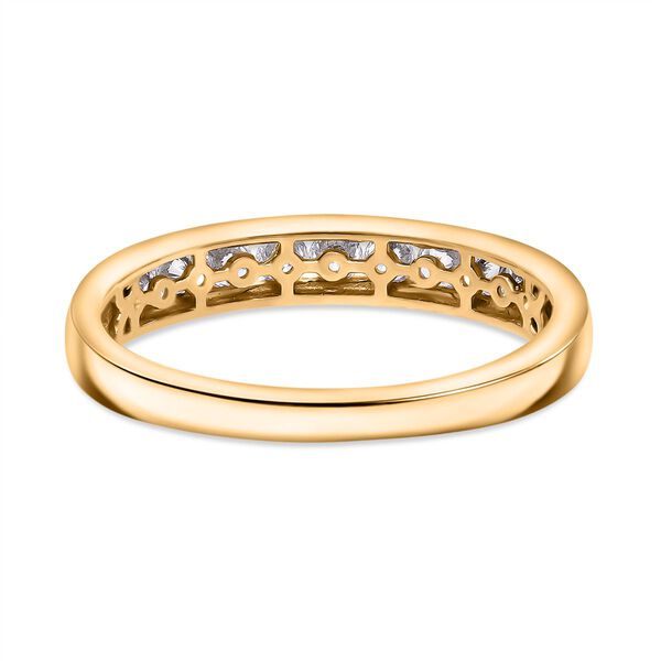 LUXURIANT SI-GH Labor Diamant Ring, 925 Silber 750 Gelbgold Vermeil - 0,50 ct. image number 5