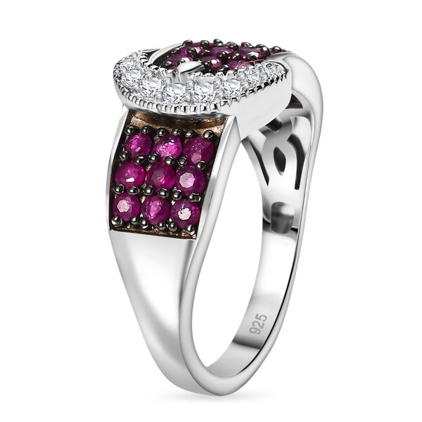 Montepuez-Rubin Ring 925 Silber rhodiniert (Größe 17.00) ca. 1,26 ct image number 4