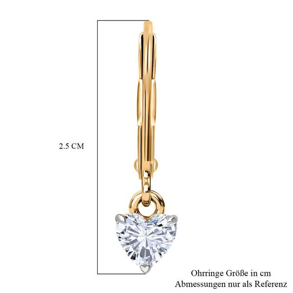 LUXURIANT SGL zertifizierte VS-GH Labor Diamant Ohrringe, 925 Silber 750 Gelbgold Vermeil - 1 ct. image number 5