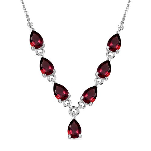 Rote Granat-Halskette,45 cm - 3,64 ct. image number 0