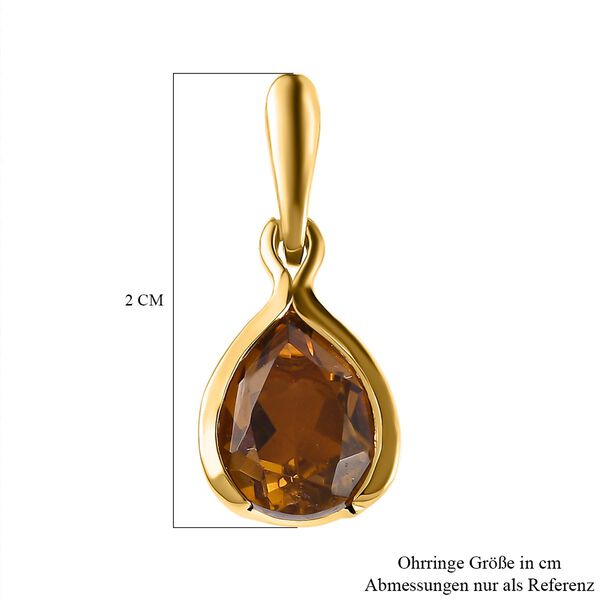 Champagner Triplett Quarz-Ohrh&auml;nger - 3,65 ct. image number 6