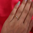 Diamant Infinity Ring 925 Silber 585 Vergoldet image number 2