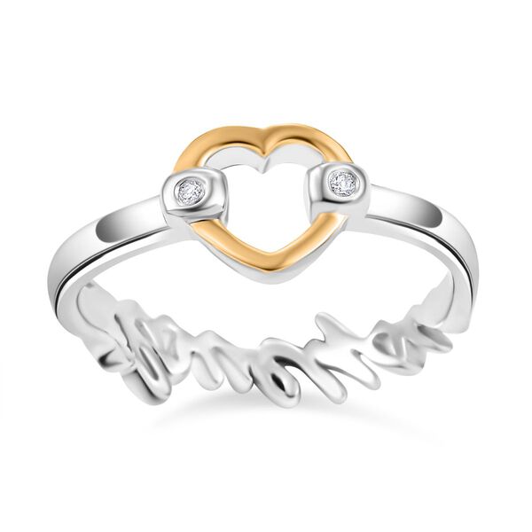 GP Amore Kollektion - Kanchanaburi blauer Saphir und weißer Champagner Diamant Ring image number 5