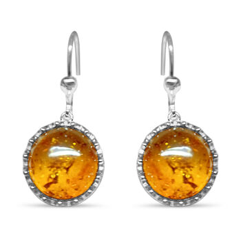Nat&uuml;rlicher Baltischer Bernstein Ohrringe, 925 Silber
