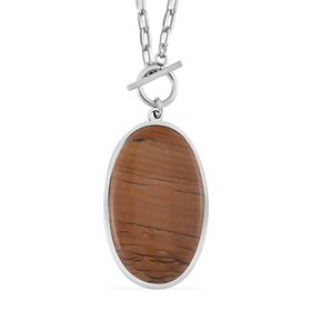 Bild Jasper Halskette ca. 60 cm Reiner Edelstahl ca. 90.00 ct